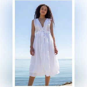 CP Shades Julia white cotton/silk dress